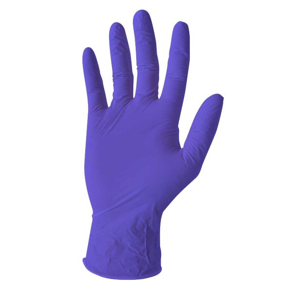 Guantes de nitrilo azul purpura sin polvo talla